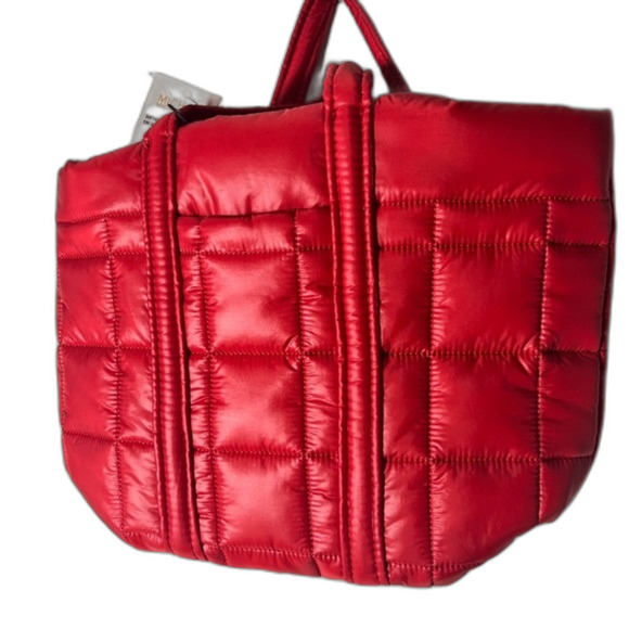 Michael Kors Stirling Small Quilted Recycled Polyester Tote Bag - Red $258 - Picture 7 of 11